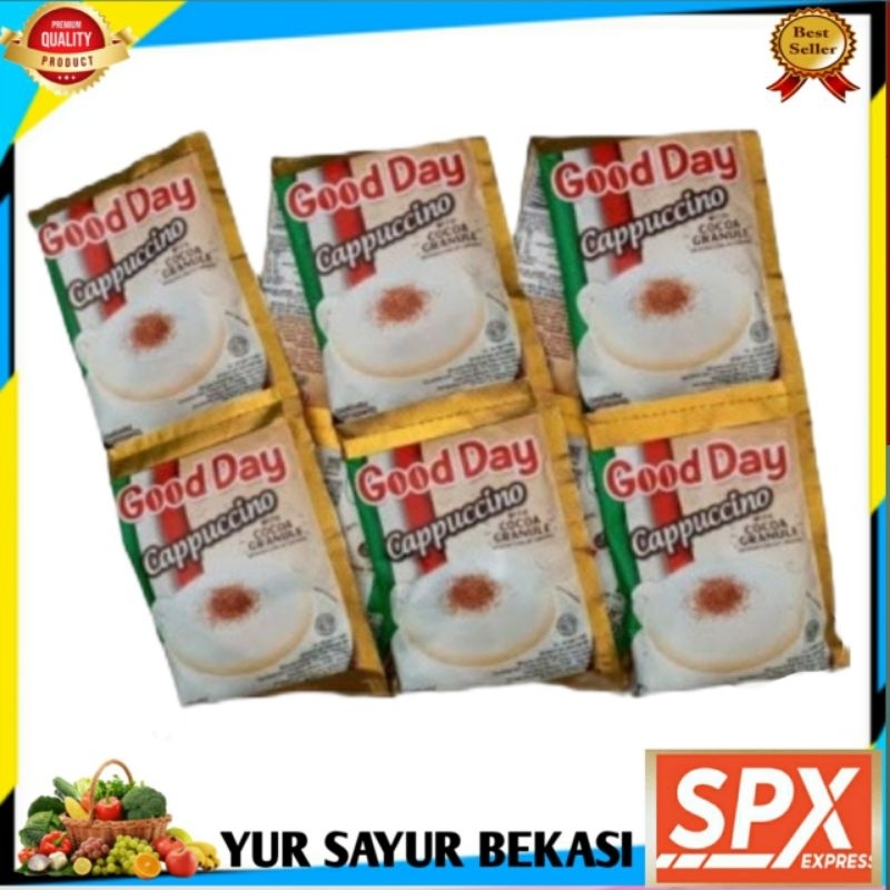 

Good Day Cappuccino 1 Renceng (isi 10 sachet).