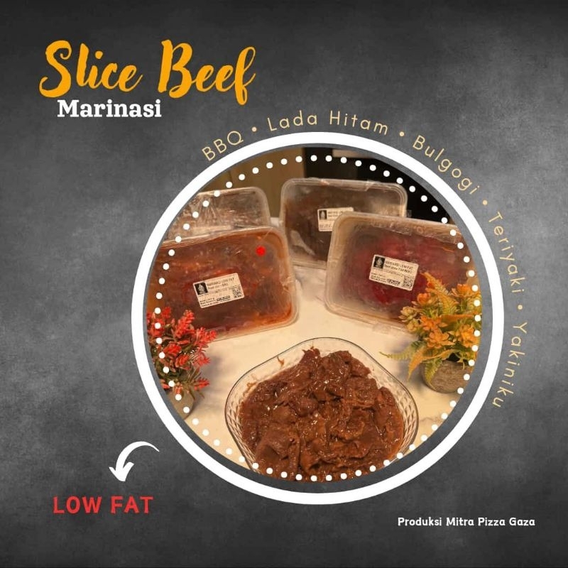 

READY STOCK BEEF MARINASI 500GR LOW FAT BY PIZZA GAZA