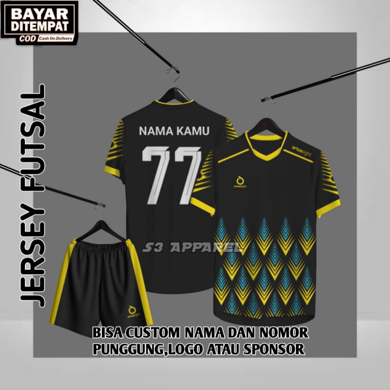 stelan baju bola/futsal anak anak (sablon/polos) cewek&cowok [model busur]