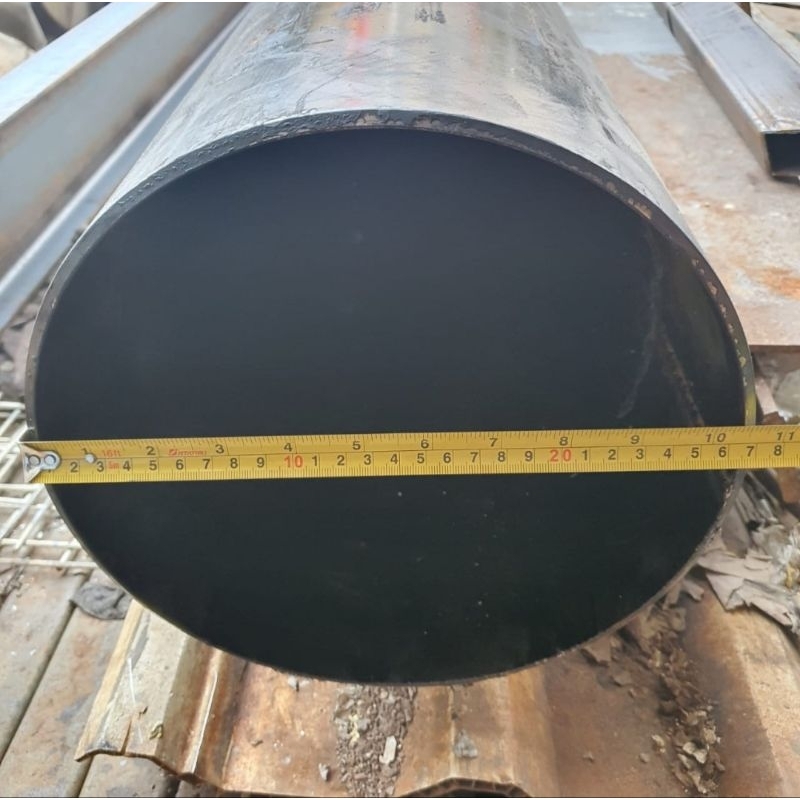 Pipa Besi 10 inch tebal 5mm Panjang 10 - 50 CM