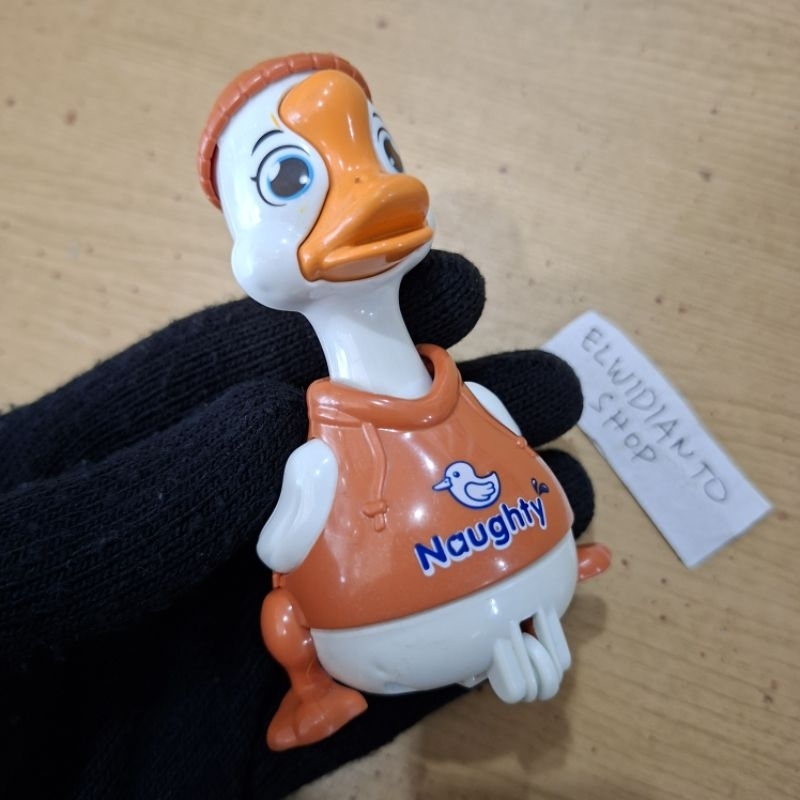 mainan anak bebek donald duck berjalan plastik premium