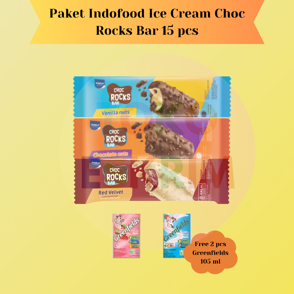 

Ice Cream Indofood Choc Rocks Bar 15 pcs
