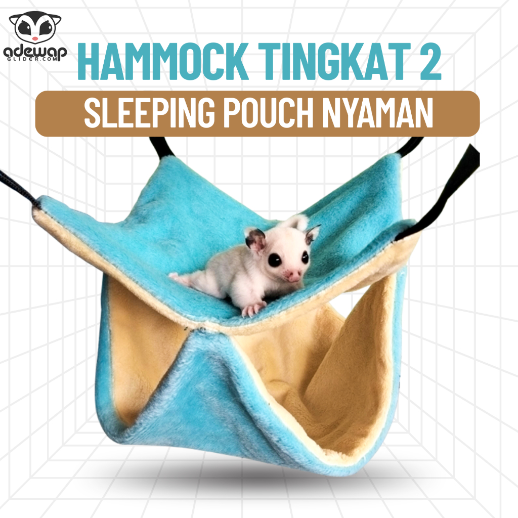 ADEWAP GLIDER Sleeping Pouch Sugar Glider Hammock 2 Tingkat Tempat Tidur Kasur & Peralatan Aksesoris