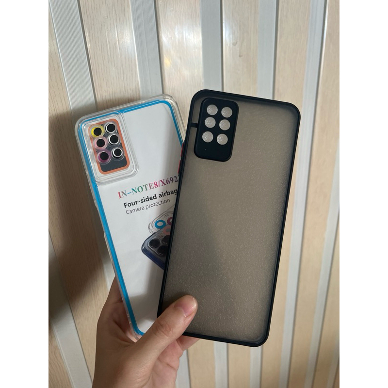 INFINIX NOTE 8 HOT 11S HOT 8 HOT 9 CASE BENING CLEAR POLOS HITAM BLACK FUZE INFINIX HOT 8 HOT 9 HOT 