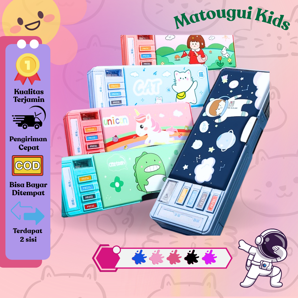 

【MTG.KIDS】Kotak Pensil/Tempat Pensil Bahan Plastik Multifungsi Untuk/Multifungsi Kotak Penyimpanan Alat Tulis