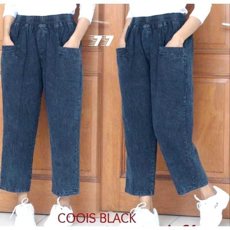 MONICA BAGGY PANTS - Celana Baggy Pants Snow / Celana BOYFRIEND JEANS Bahan Jeans Wash celana jeans 