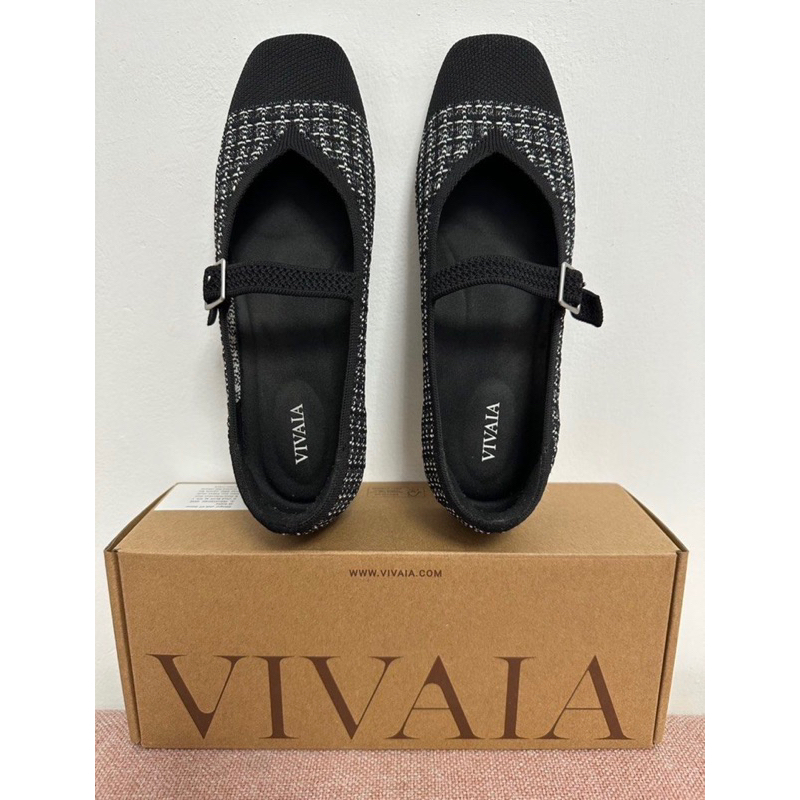 VIVAIA Margot Mary Jane Black Tweed 37,5
