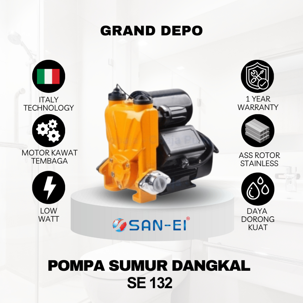 San Ei Pompa Air Sumur Dangkal SE 132 / Pompa Air Sumur Dangkal San Ei