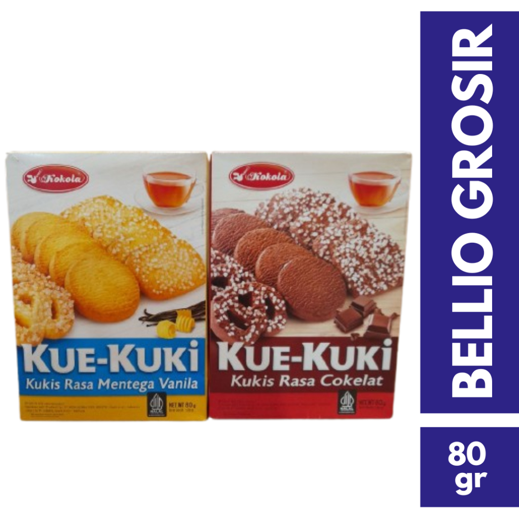 

KOKOLA KUKIS KUE KUKI / BUTTER VANILA / CHOCOLATE 80GR / HAMPERS / HAJATAN