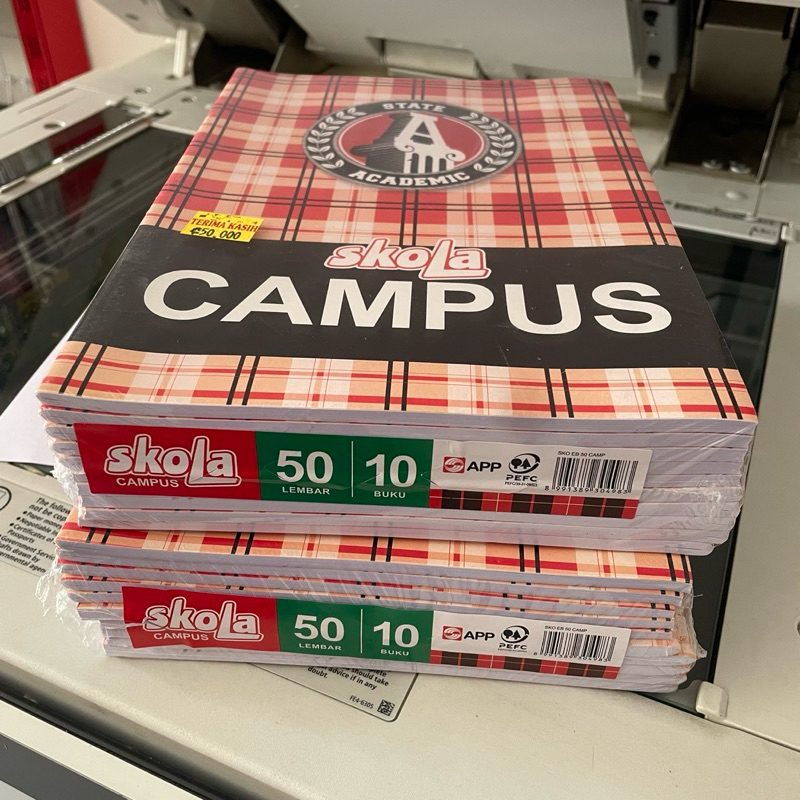 

BUKU TULIS PANJANG CAMPUS 50 LBR (10 BUKU) | BOXY SKOLA BY SIDU