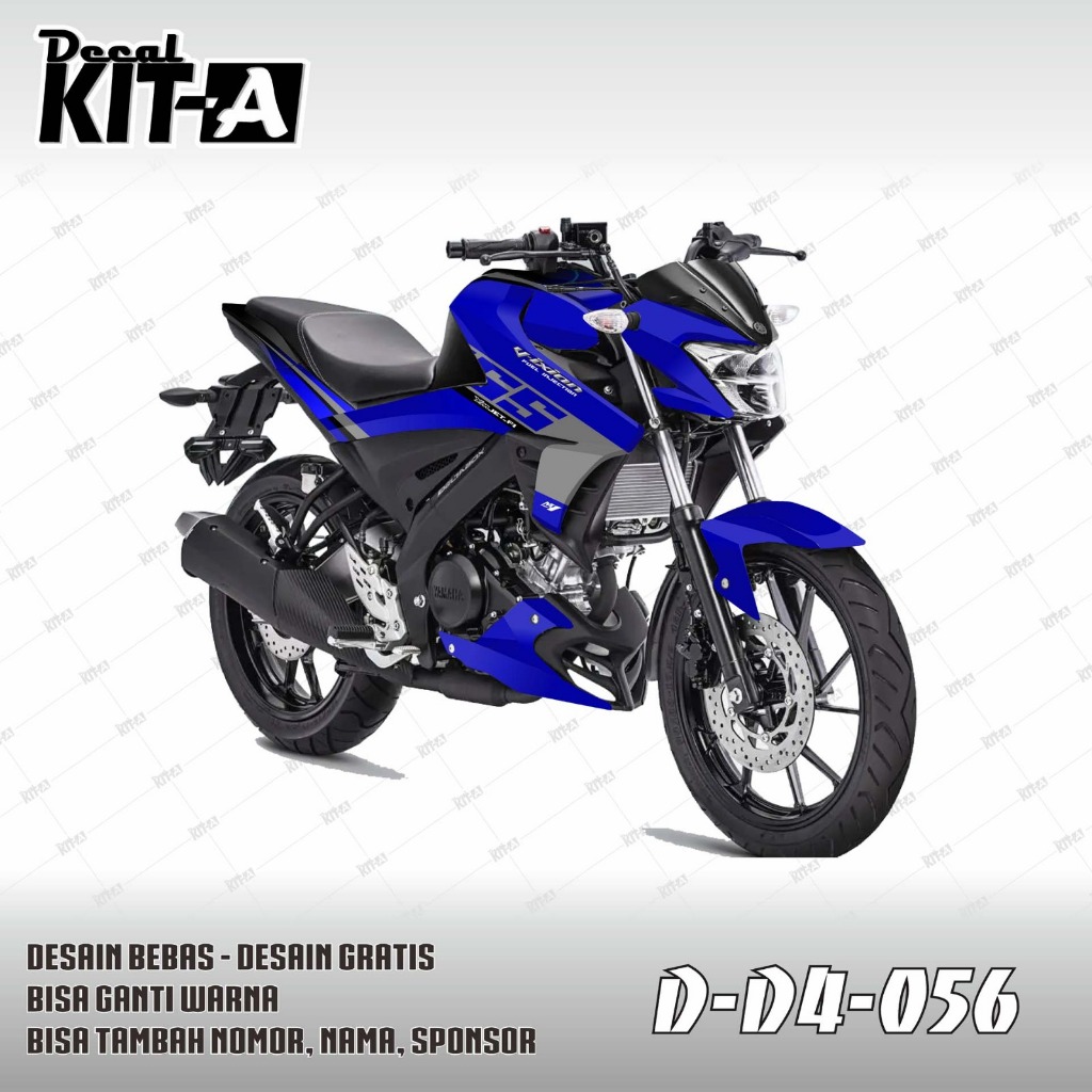 Decal vixion R Biru Merah Abu abu Kombinasi Decal new vixion Decal vixion new D-D4-054 D-D4-051 D-D4