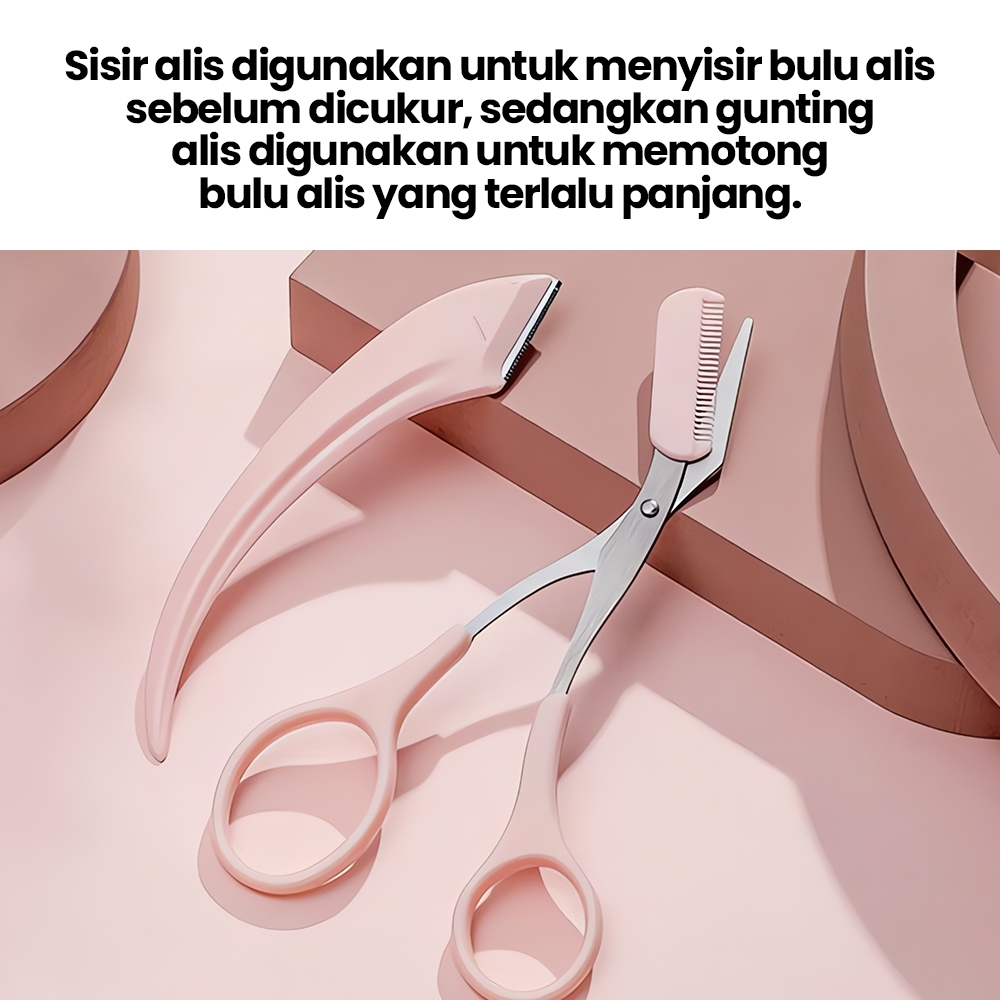Set Alat Cukur Alis 2.8Cm Eyebrow Trimming Knife Eyebrow Face Razor