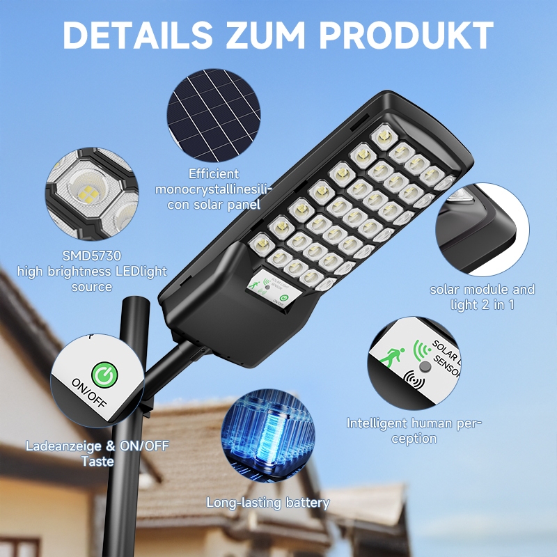 OOKAS lampu tenaga surya matahari lampu taman sensor outdoor lampu jalan solar lampu gerak listrik