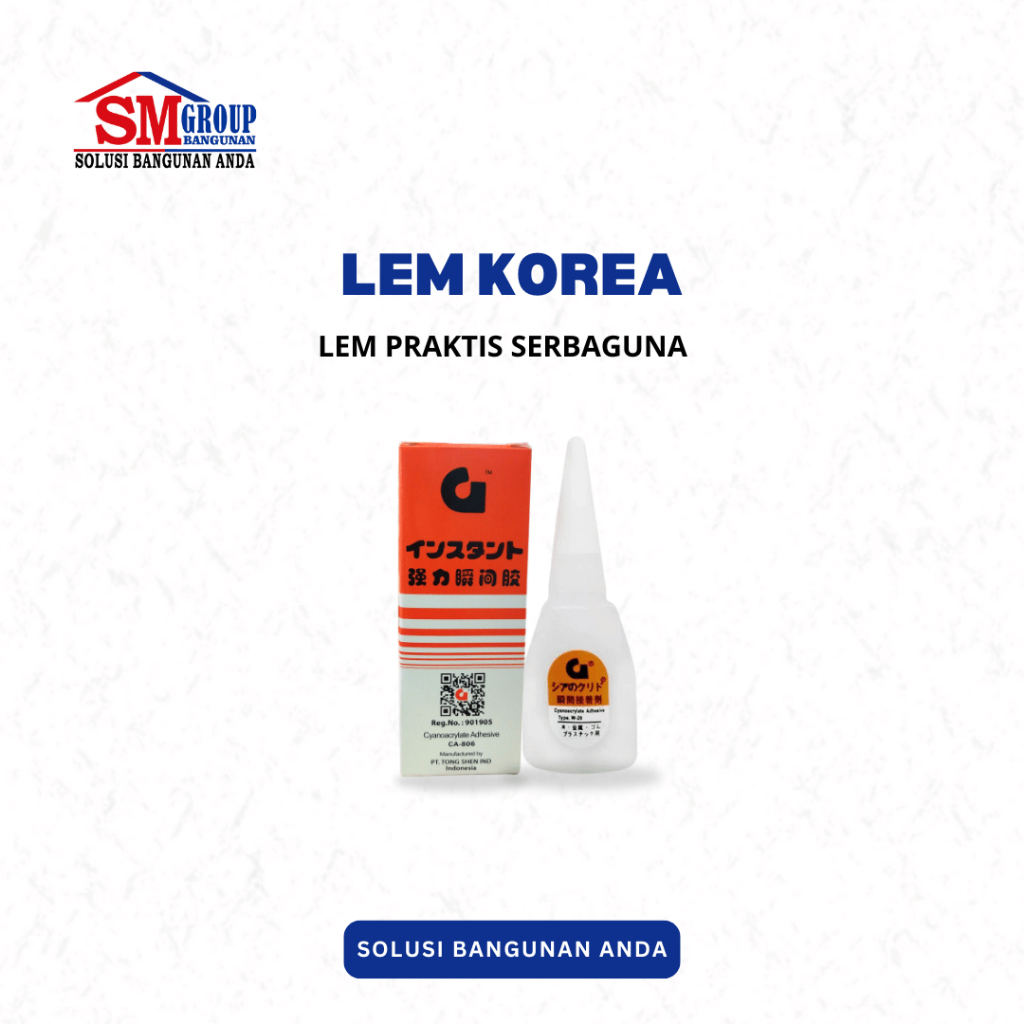

Lem Korea | Lem Instan Super Cepat, Praktis, Ekonomis