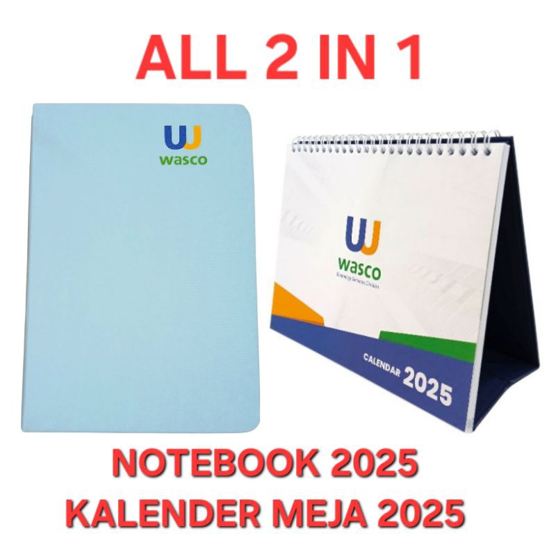 

(2 IN 1) JURNAL NOTEBOOK 2025 + KALENDER MEJA 2025 BRANDED