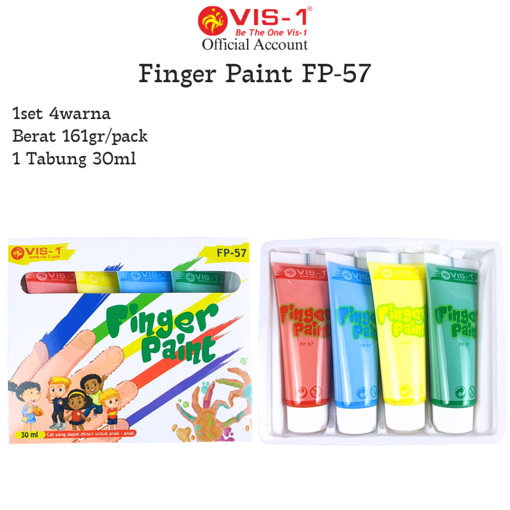 

Finger Paint VIS-1 FC-57 / Cat Tangan / Washable Paint