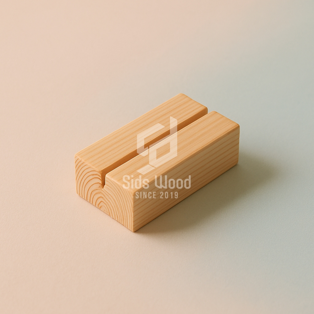 SidsWood [SAK8] Grosir Stand Akrilik Kayu  8cm Dudukan Akrilik Stand Kayu Jati Belanda Dudukan Kayu 