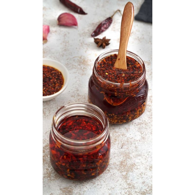 

[BEST SELLER] Chili Oil Pedas Level 30 - Sambal Minyak Bawang, Cocok untuk Mie, Dimsum, Bakso 200ml