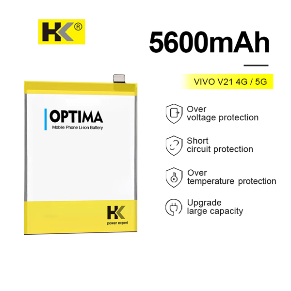 Original HK Optima Baterai Vivo V21 4G / 5G B-P9 5600mAh 3.89V Double IC