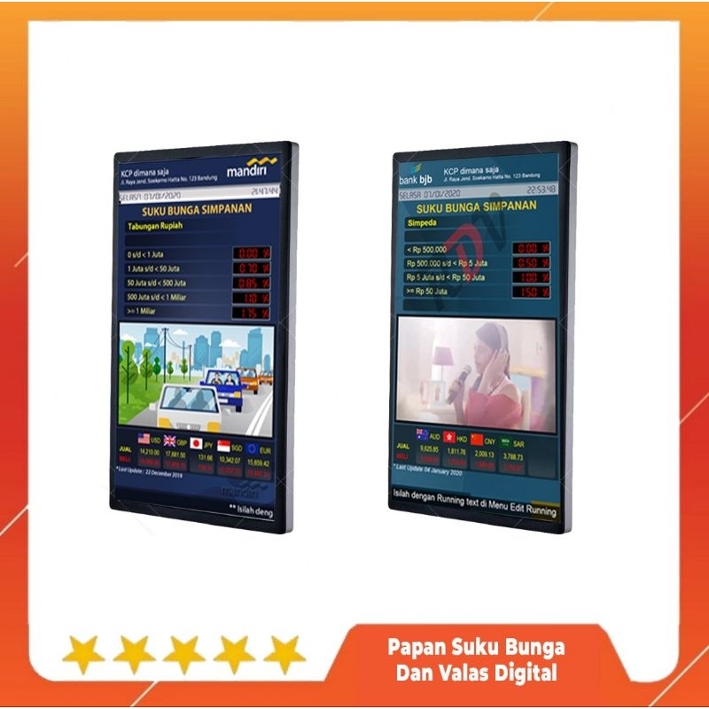 

Papan Kurs Suku Bunga dan Valas Digital 43 Inch