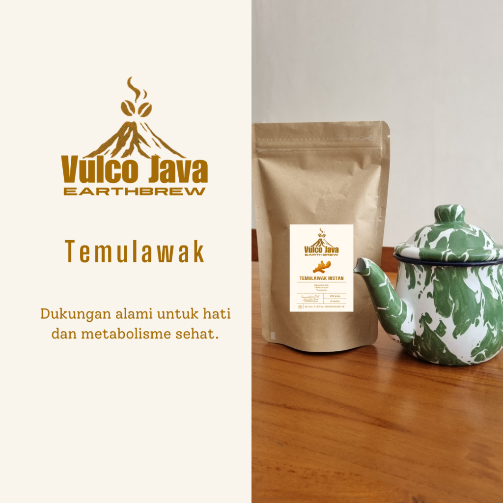 

Temulawak Instan Minuman Herbal - Vulco Java Earthbrew Jamu Tradisional Bubuk Siap Seduh
