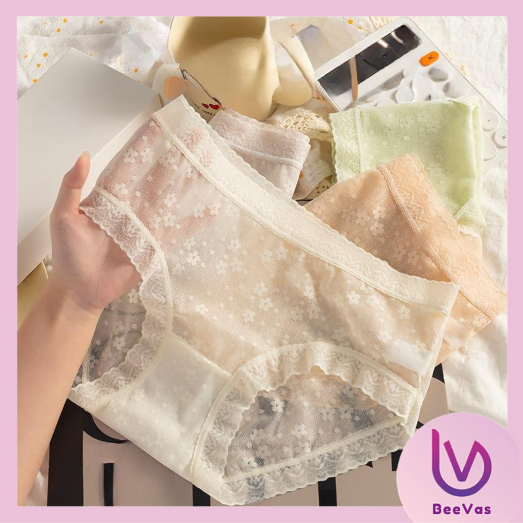 BV.ID CD1907 Celana Dalam Wanita Renda Transparan Bahan Lace Seamles Underwear CD Sempak Korea
