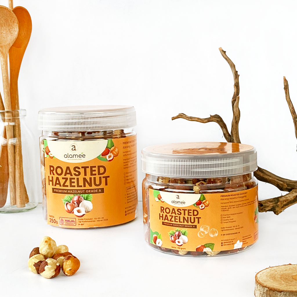 

ALAMEE Kacang Hazelnut Panggang Roasted Nut Cemilan Matang Renyah Oven