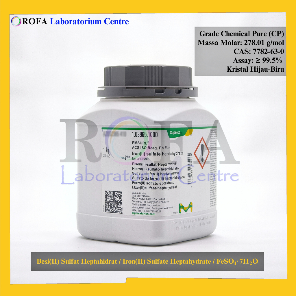 Besi(II) Sulfat Heptahidrat / Iron(II) Sulfate Heptahydrate / FeSO4.7H2O Pro Analisis