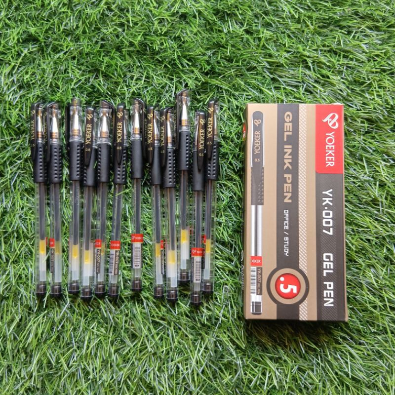 

Pulpen Yoeker YK-007 Gel Pen 0.5mm isi 12pcs Murah