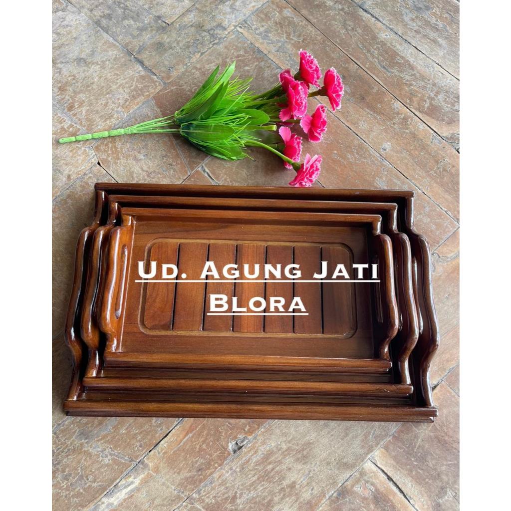NAMPAN KOTAK GARIS | NAMPAN KOTAK SET | NAMPAN KAYU JATI | NAMPAN KAYU | NAMPAN KOTAK MINIMALIS
