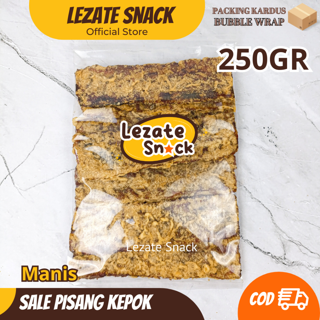 

Sale Pisang Kepok Premium 250GR Kering Manis Kiloan Murah / Kripik Sale Pisang Legit Manis SEDAP