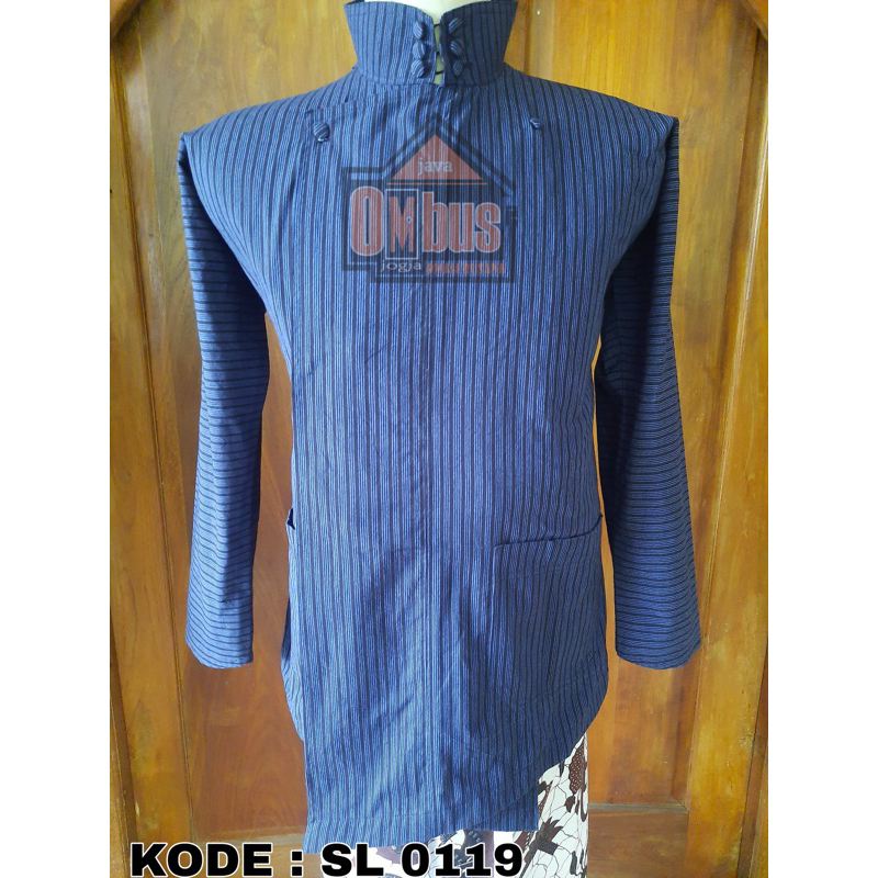 Surjan Lurik Tenun Alusan Kode SL 0119 | Baju Jawa | Baju Lurik | Baju Tradisional | Java Ombus
