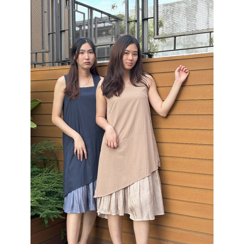 NUWA - Dress Irene - Kasual pesta pleats midi dress