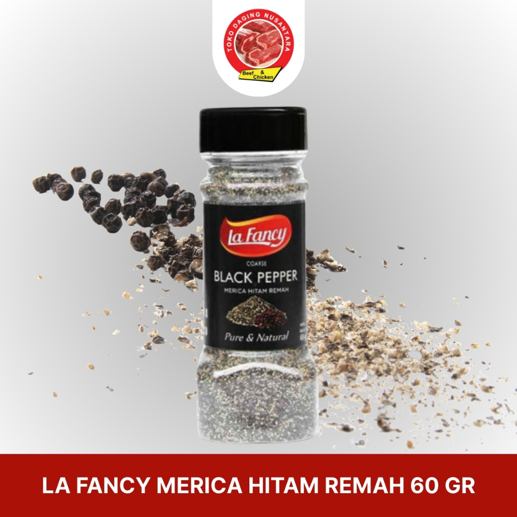 

La Fancy Foods Merica Hitam Remah 100% Murni 60g