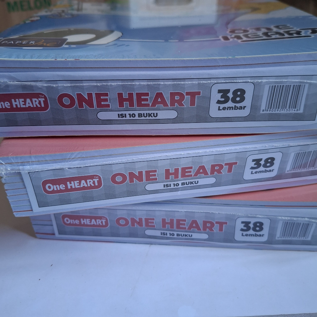 

(1 PACK / 10 BUKU) Buku Tulis Isi 38 lembar ONE HEART
