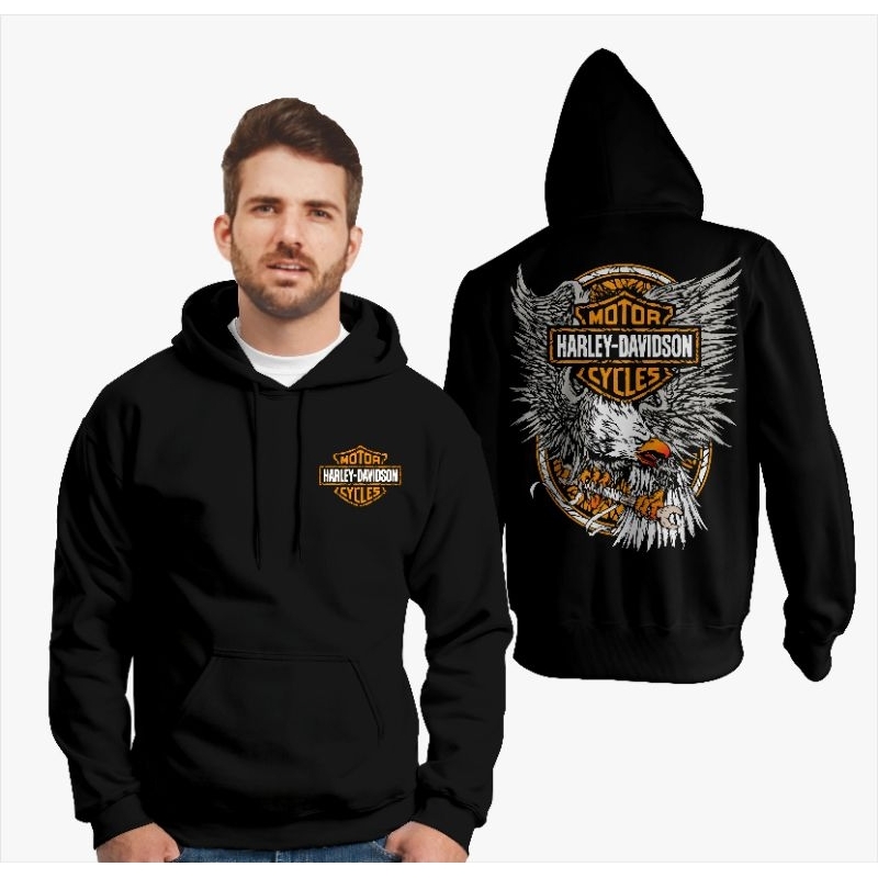 JAKET SWEATER HOODIE HARLEY DAVIDSON WARNA HITAM HDCI
