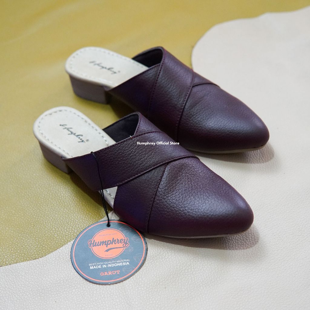 Sandal Kulit Garut Wanita Bustong/Sandal Humprey/Sandal Hak/Sandal Wanita/Sandal Kulit Humprey/Sanda