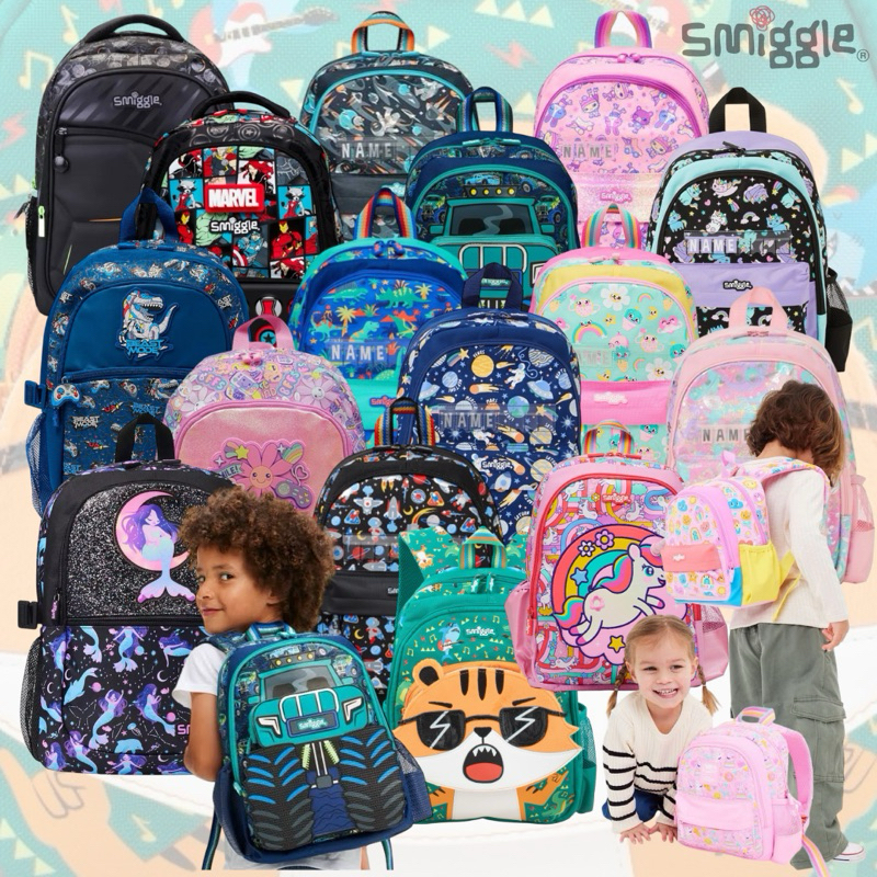 SMIGGLLE BACKPACK TAS RANSEL ANAK CEWEK COWOK SIZE TK SD BRANDED