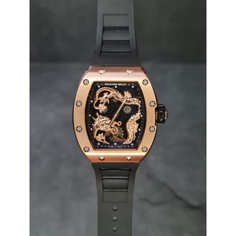 JAM TANGAN RM057 JACKIEE CHAN DRAGON SWISS MATIC DIAL 42MM