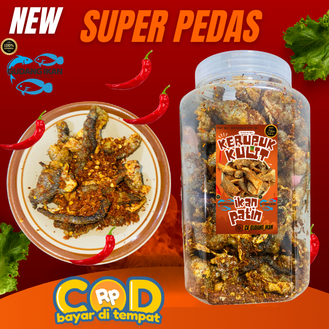 

Kulit Ikan Patin Pedas berat total 280 gram