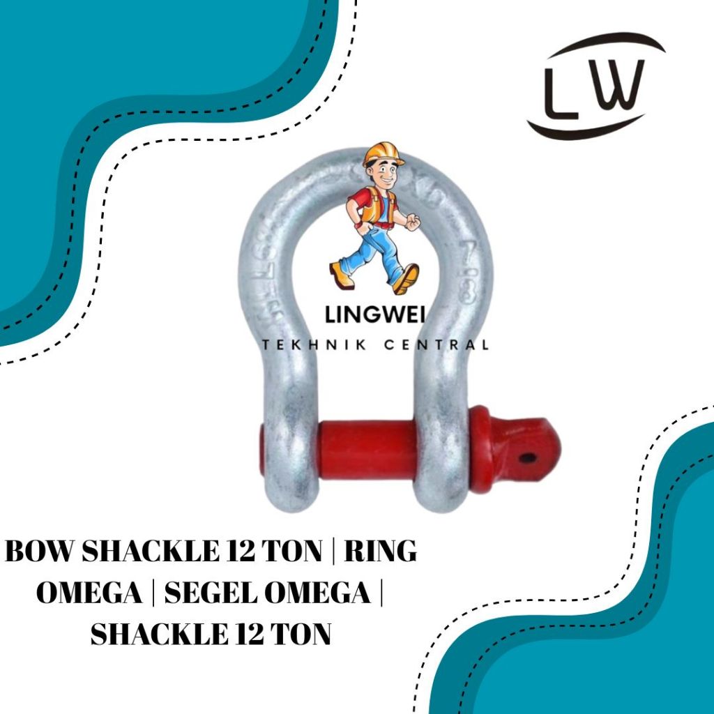 BOW SHACKLE 12 TON | RING OMEGA | SEGEL OMEGA | SHACKLE 12 TON