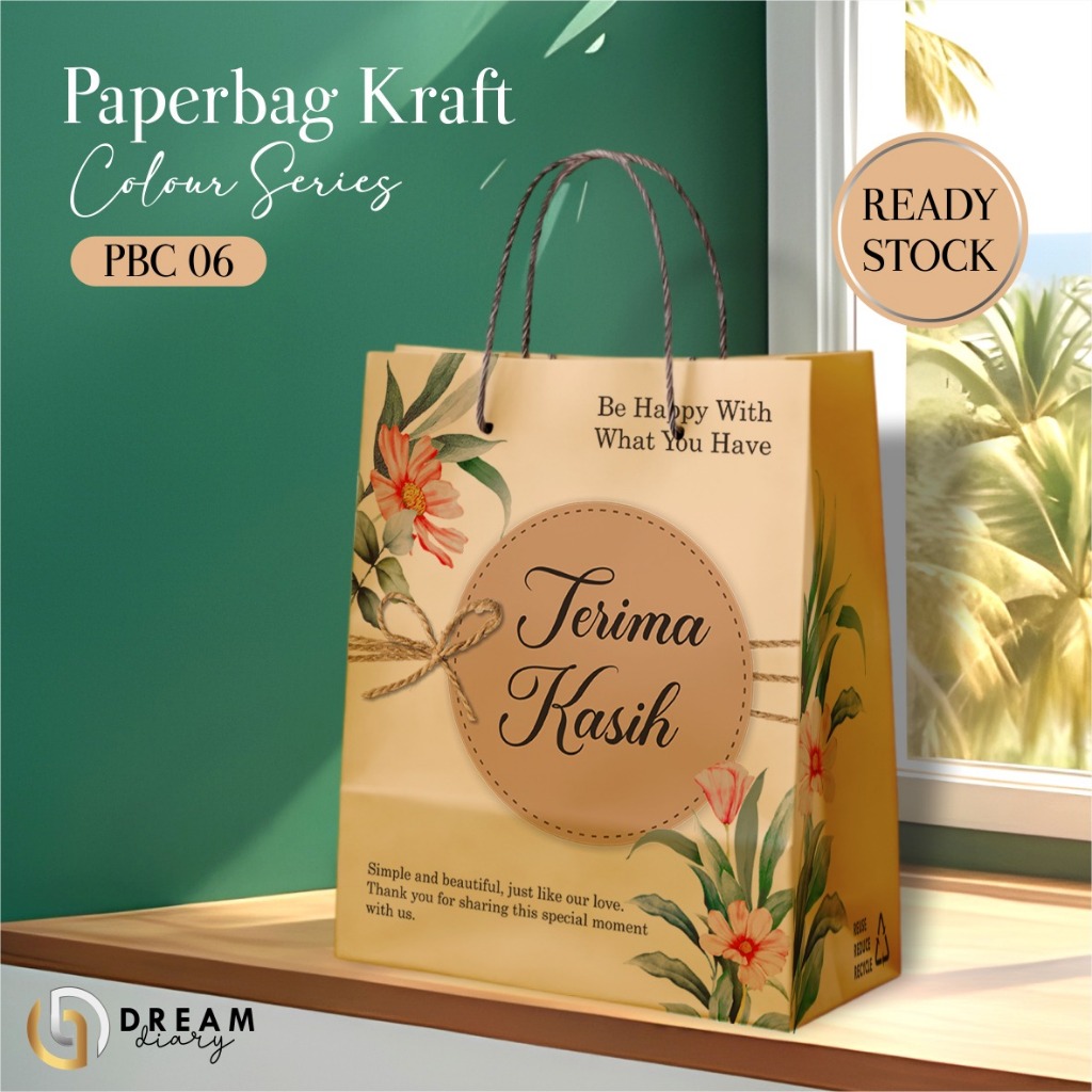 

(12pcs) PAPER BAG MOTIF WARNA LUSINAN - PAPER BAG COLOUR TAS SOUVENIR PERNIKAHAN READY STOCK PBC 06