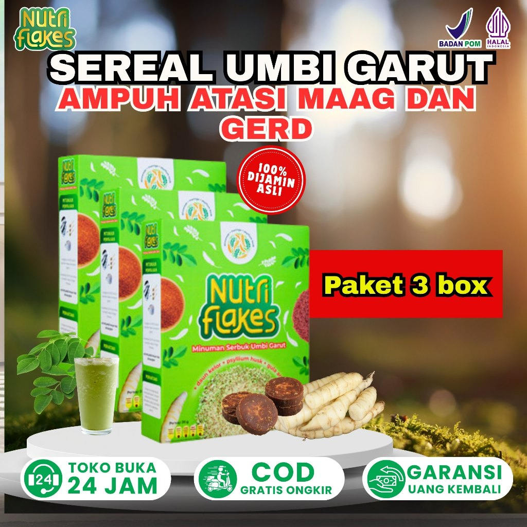 

3 Box Nutriflakes - Membantu Mengatasi Maag dan Gerd