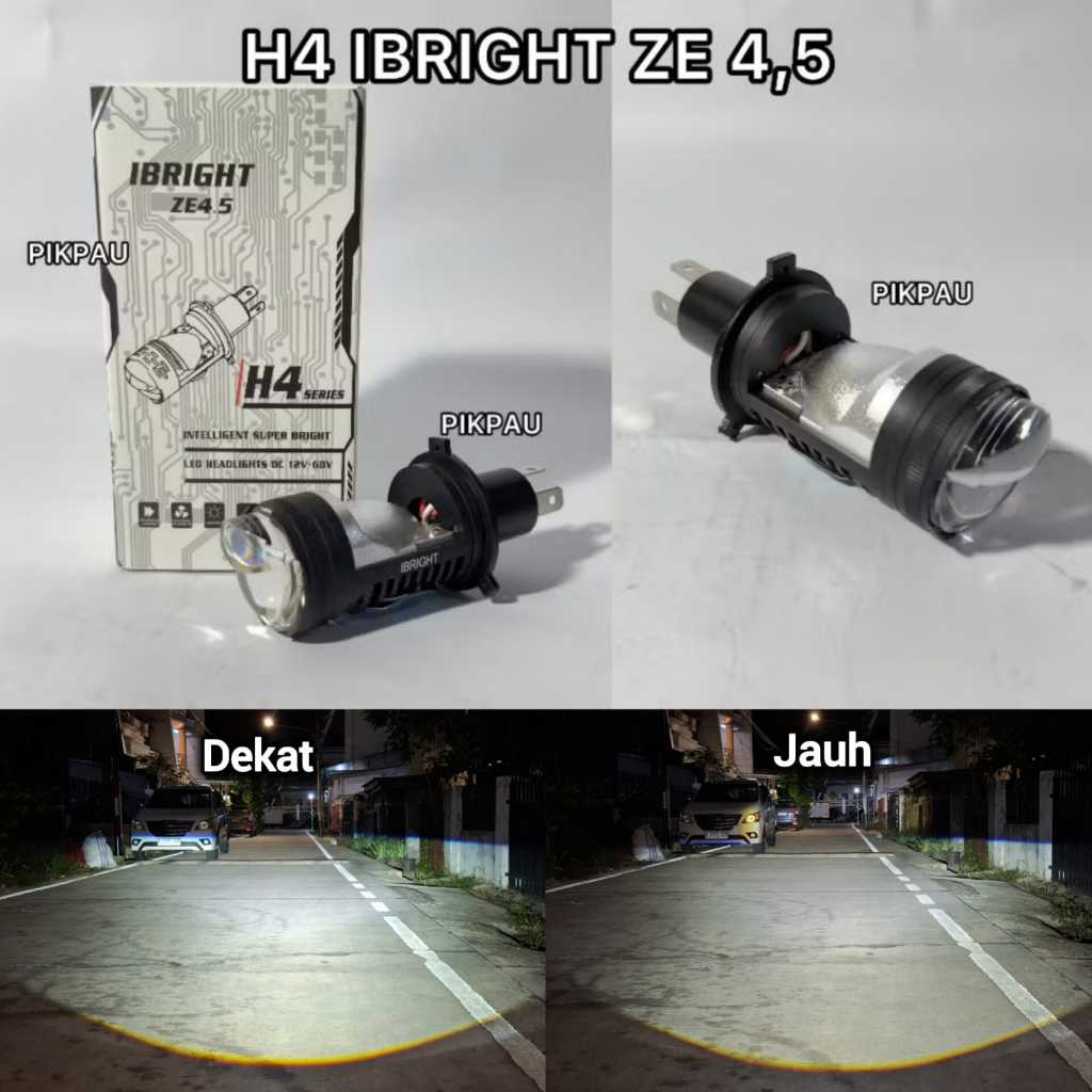 IBRIGHT Lampu Utama H4 LED ZE4,5 Laser Biled