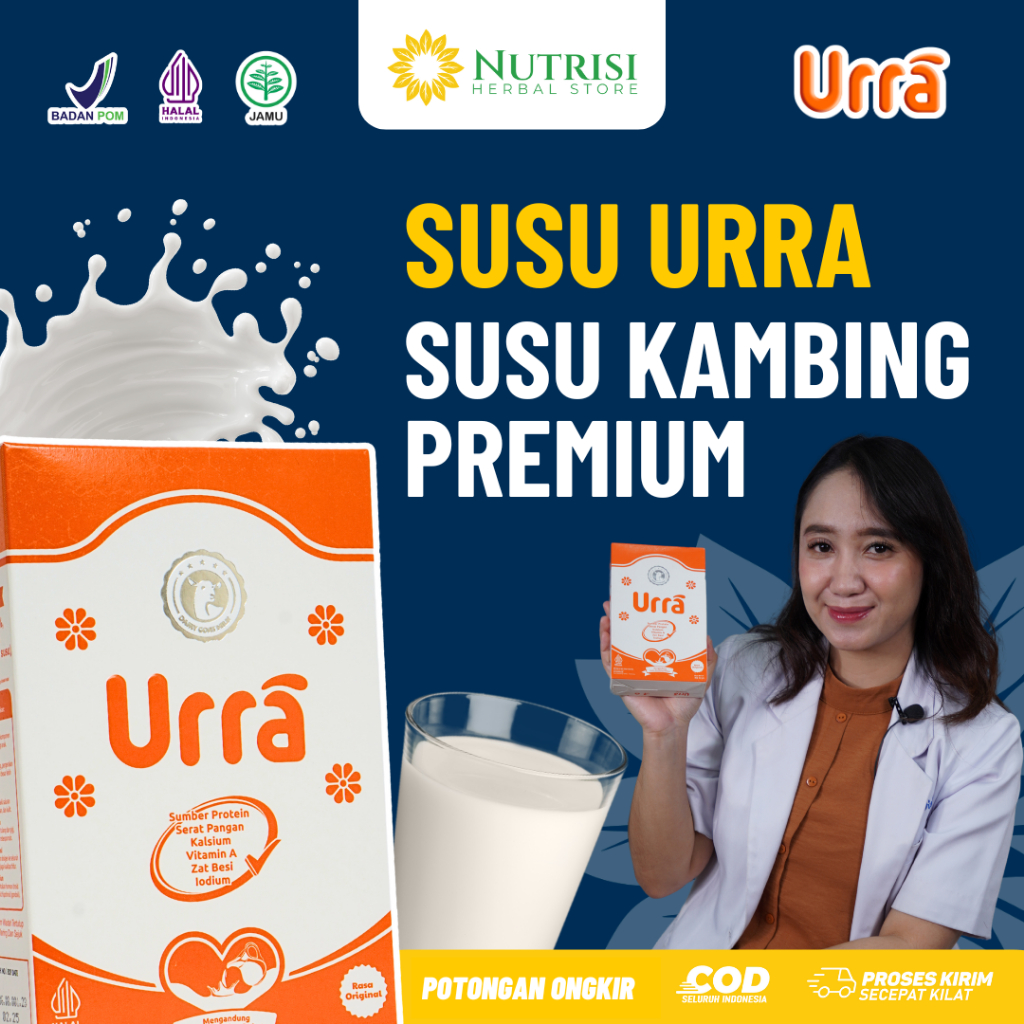 

SUSU URRA - Susu Kambing Premium untuk Kesehatan Tulang & Sendi, Cegah Osteoporosis-200g Halal BPOM