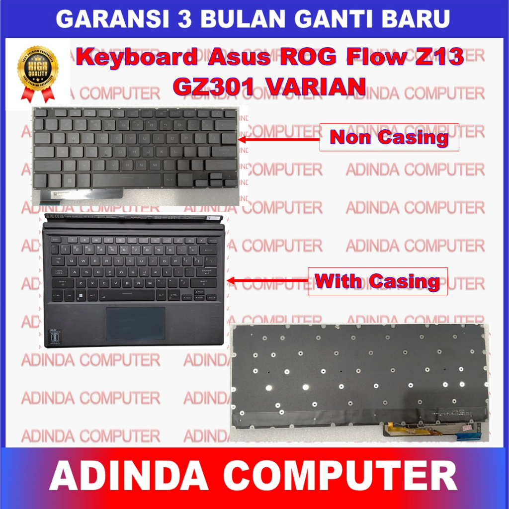 Keyboard Asus ROG Flow Z13 GZ301 GZ301G GZ301vu GZ301Z GZ301za GZ301ZC GZ301ZE 2023 Non With Casing