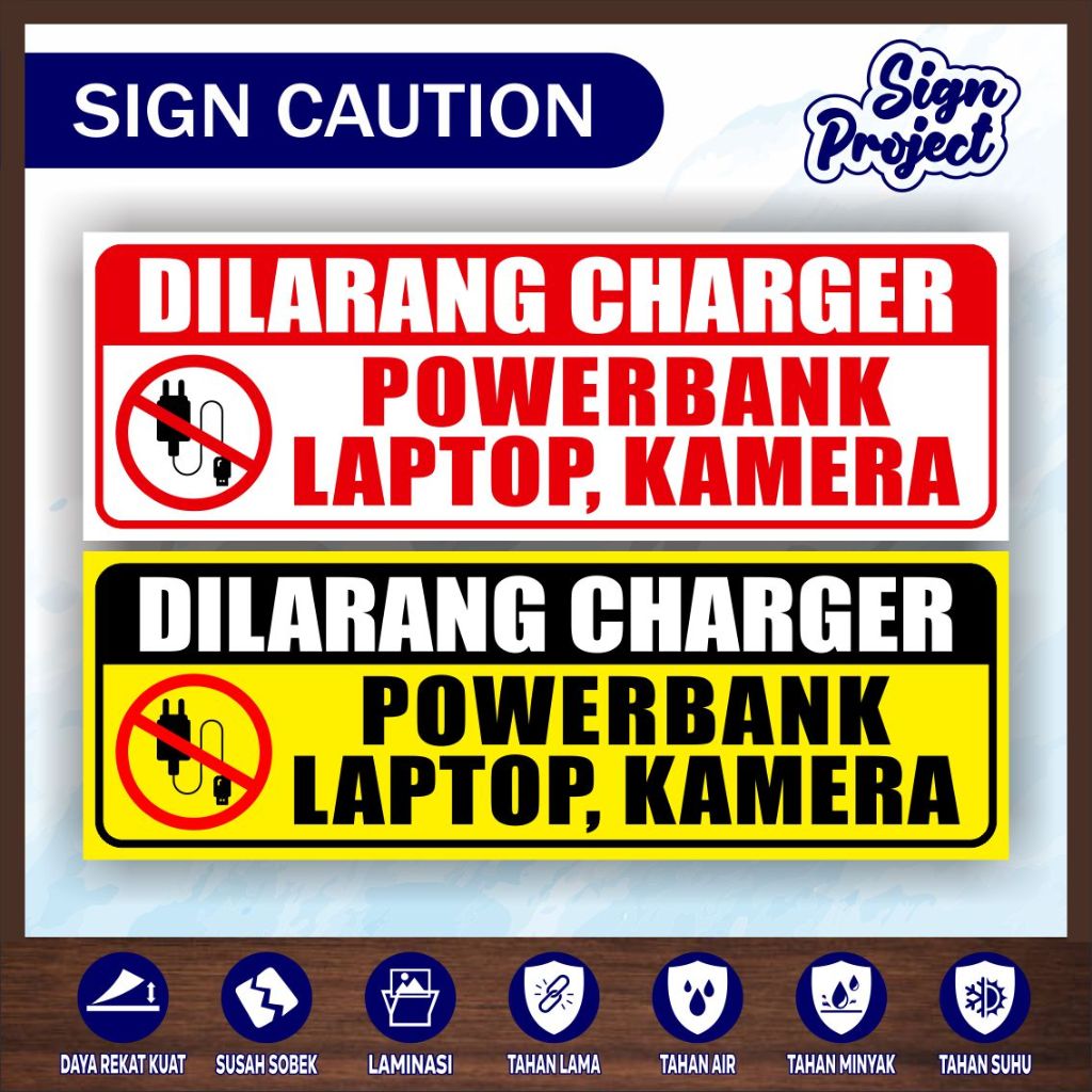 

STIKER DILARANG CHARGER POWER BANK LAPTOP KAMERA + LAMINASI GLOSSY/Sticker Dilarang Charger Powerbank Laptop, Kamera