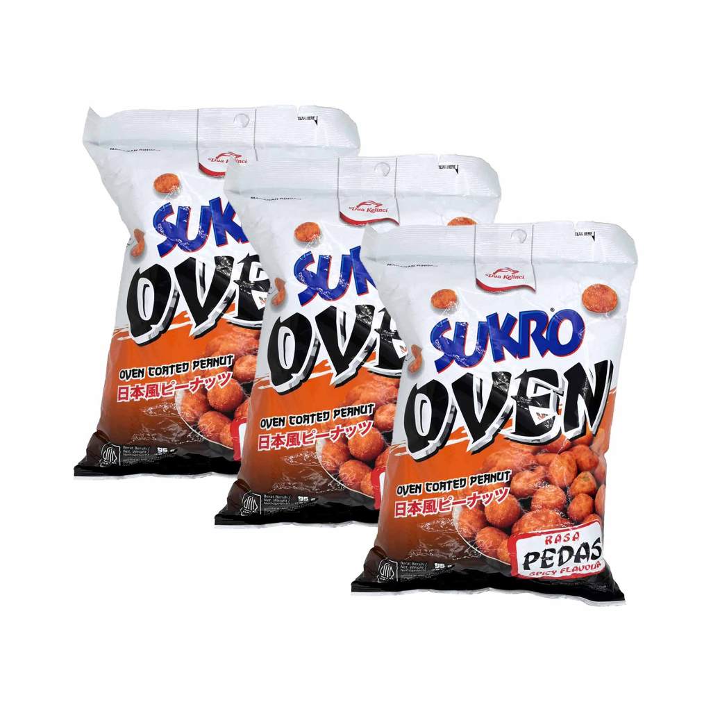 

3Pcs Dua Kelinci Sukro Oven Pedas 100 Gram