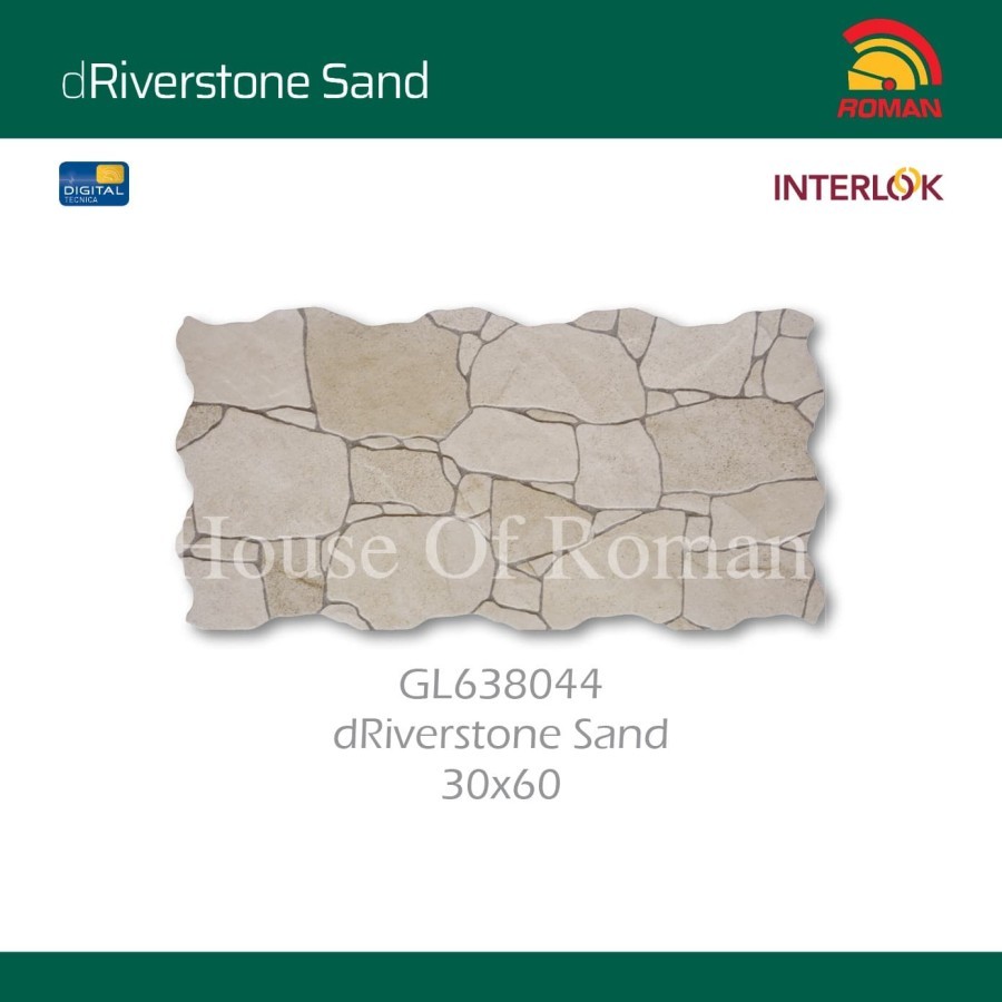 ROMAN KERAMIK Interlok dRiverstone Sand 30x60 GL638044 ROMAN KERAMIK