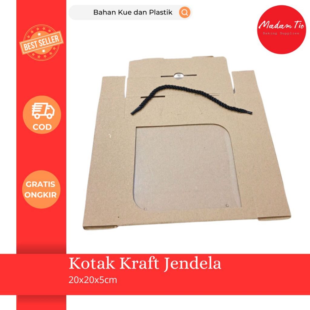 

Kotak kraft Jendela 20x20x5cm 1pcs (sale menghabiskan stok)